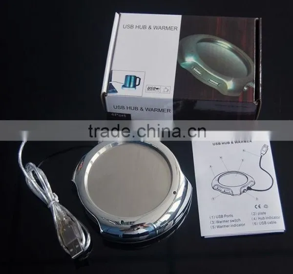 Electroplate Shiny Usb Hub Cup/mug Warmer With Usb Hub photo-5