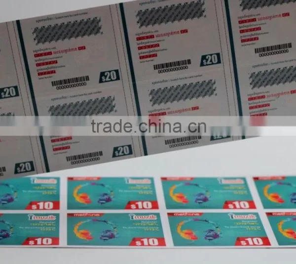 Prepaid Voucher Card Printing for Telecom Use and Game Use photo-2