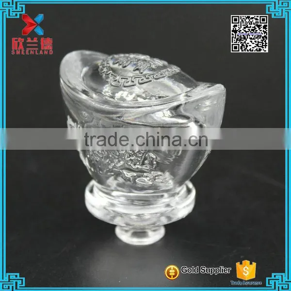 2016 New Products 15ml Ingot Shaped Glass Wine Liquor Bottle for Sale photo-3