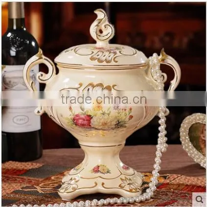 European Royal Mordern Flower Pattern Porcelain Vase From Factory