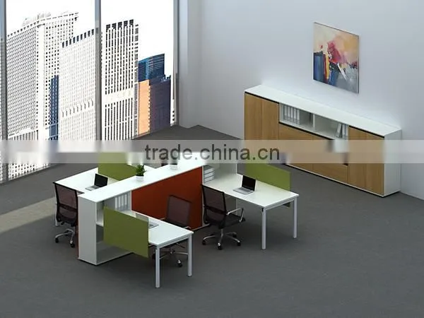 Wholesale Office Cubicles Workstation Desk With Partition Wall OEM China Furniture Factory photo-6