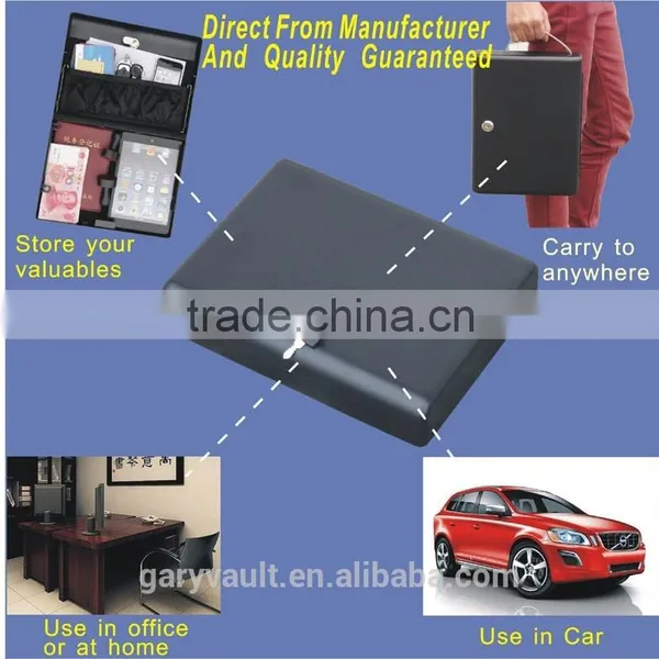 MK 500 Microvault Key Lock Car Gun Pistol Steel Portablel Storage Safe Box (Mini Ipad Box), Document Box