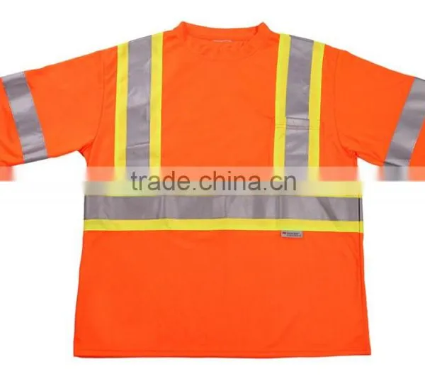Orange Reflective Tape Safety T Shirt Cheaper Price China Manufacturer photo-2
