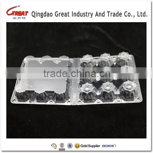 Clamshell Packaging Plastic Eggs Container Plastic Quail Egg Container 10/12 Acounts Holes photo-4