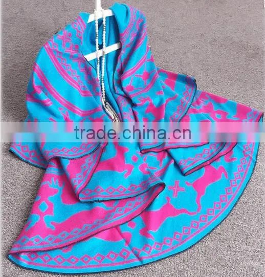 Shawl Scarf Tribal Fringe Hoodies Jacket Ethnic Warm Cardigans For Women Blankets Cape Shawl Ponchos and Capes photo-4