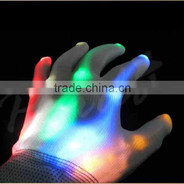 Custom Led Light Gloves Wholesale China With Logo Printing photo-2