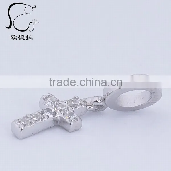 925 Silver Radian Cross Charm Pendant Jewelry photo-3