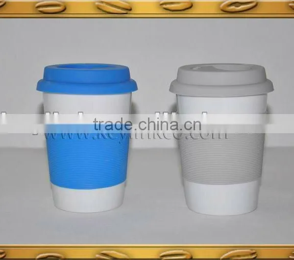 Porcelain Travel Mug With Silicon Lid and Band