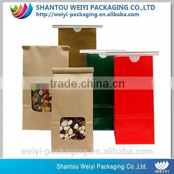 Made in China Customized Kraft Paper Bag With Window and Zipper photo-6