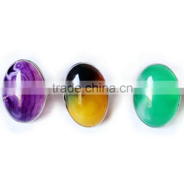 Natural Agate Chalcedony Gem Ring photo-5