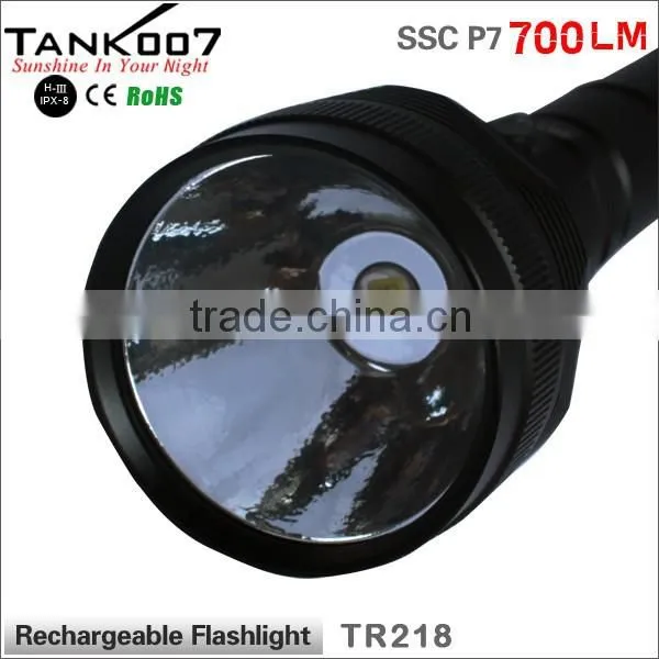 Tank007 TR218 Police LED Flashlight Power Light Led Torch Military Torch Lamp photo-5
