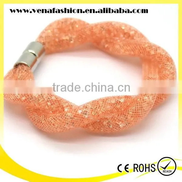 Mesh Style Wrap Mixed Crystals Bio Magnetic Bracelet Price photo-4