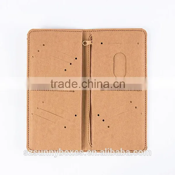 Anti-tearing Washable Kraft Paper Folding Long Wallet With Zipper photo-4
