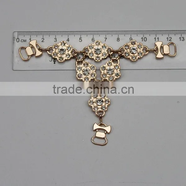 Hot Sell Decoration Shoes Clips for Wedding Shoes Gold Crystal photo-4
