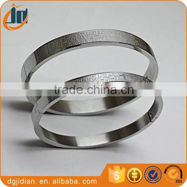 Stainless Steel Religious Bracelets Simple Style Rose Gold Cuff Bracelets photo-2