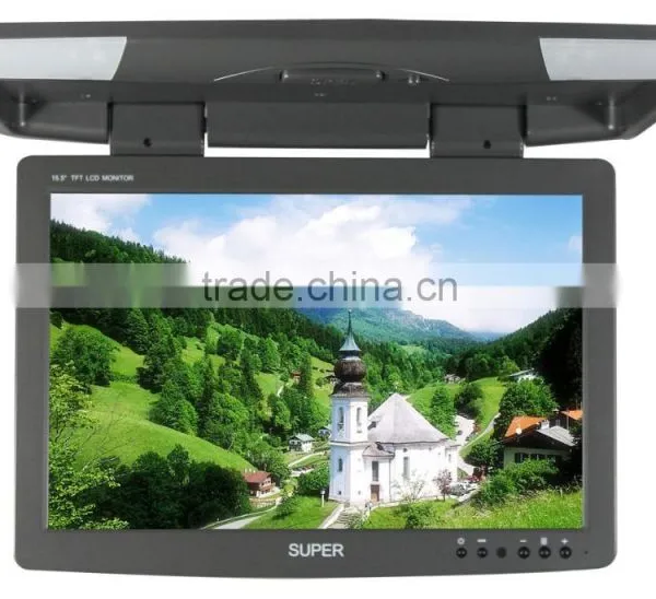 15.5 Lcd Monitor With 12v dc Input Roof Mount Flip Down Monitor