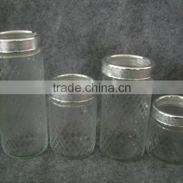 Frost Glass Jar With Lid photo-3