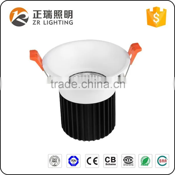 Die-casting Aluminum Alloybody Trimless CRI 85 12W LED COB Spotlight