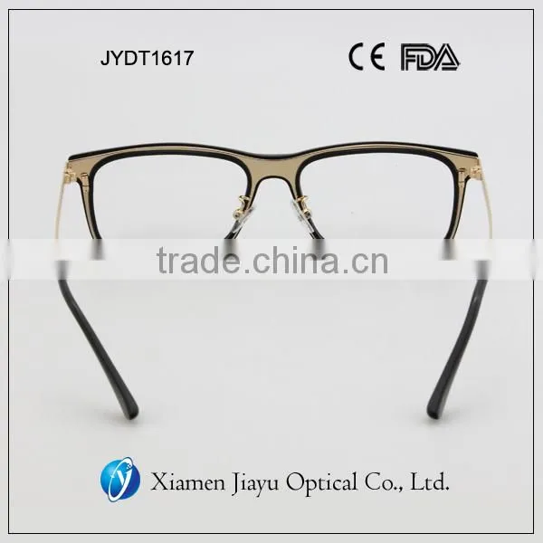 Acetate Rim Gloden Metal Temple Optical Frames photo-5