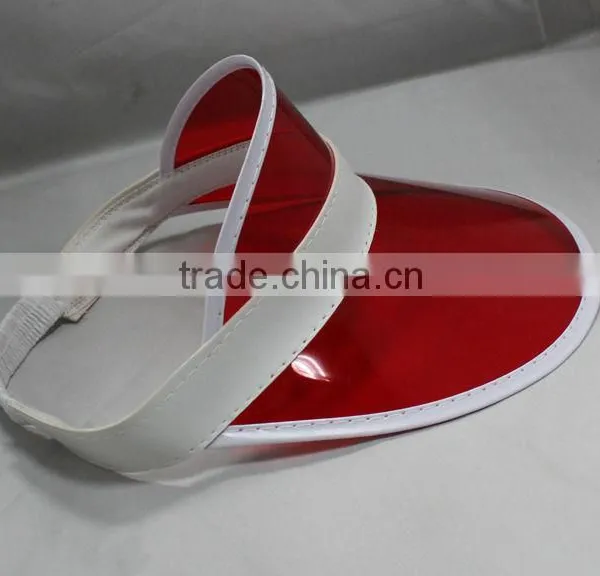 Wide Bill Plastic Sun Visor Cap
