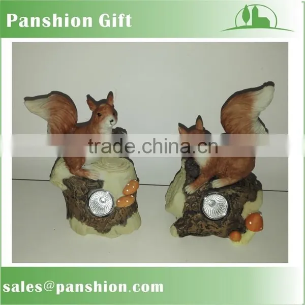 Decorative Solar Resin Squirrel