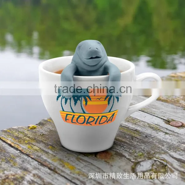 Convenience Silicone Manatea Tea Infuser Strainers Infuser Mana Leaf Filter Manatee Diffuser photo-5