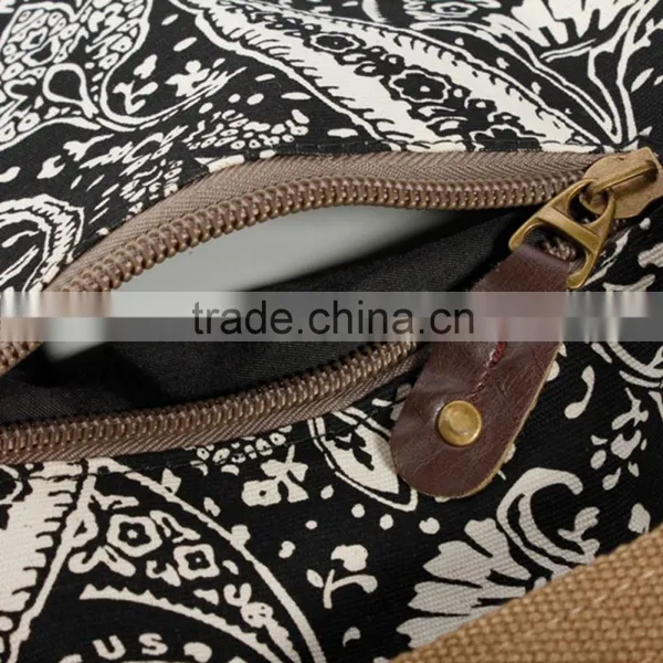 Vintage Women Canvas Leather Satchel Messenger Shoulder Handbag Shopper Bag Tote photo-3