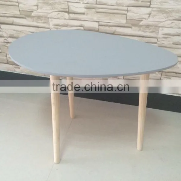 Nice Grey Egg Shape Hotsale Wholesale Decorative Wooden Table photo-3