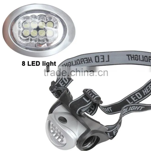 Super Bright 8 LEDs Headlamp 3 Mode Energy Saving Outdoor Sports Camping Fishing Head Lamp Flashlights photo-5