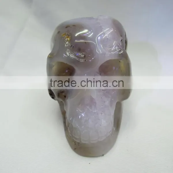 Excellent Handcraft Wholesale Natural Amethyst Crystal Skull With Geode All by Hand Carve Best Gift to Friends photo-5