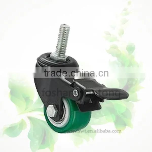 Light Duty Industrial Caster Black Polyurethane Wheel Small Caster photo-3