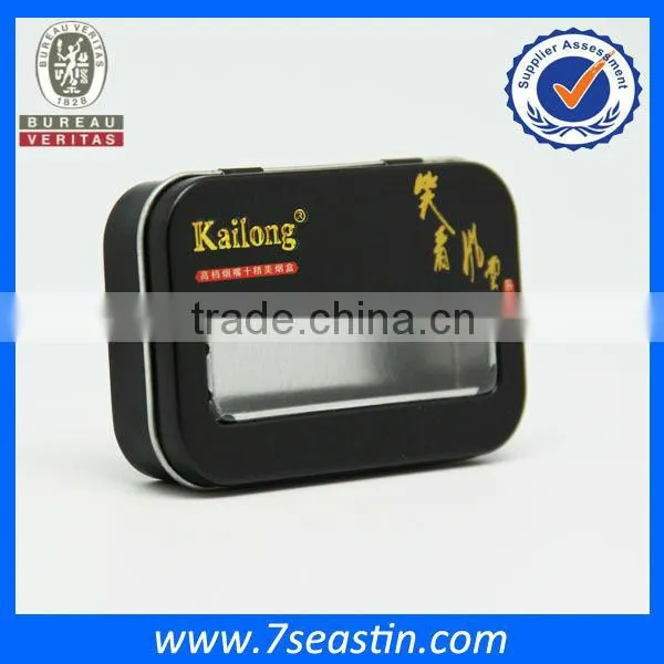 Smoke Cigarette Metal Tin Box With Hinge