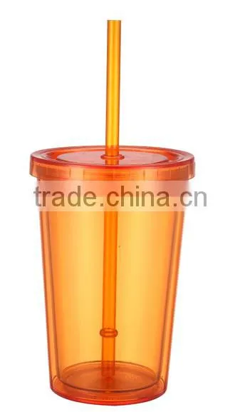 Double Wall Insulated Plastic Tumblers With Straw and Lid photo-3
