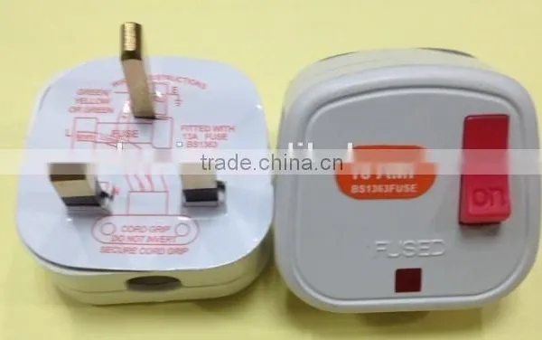New Products 2016 uk 3 Pin 13a Plug With Switch and LED Light uk Power Plug BS1363 photo-2