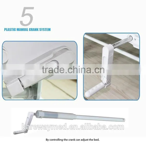Medical Manual Cheap Hospital Wooden Bed photo-3