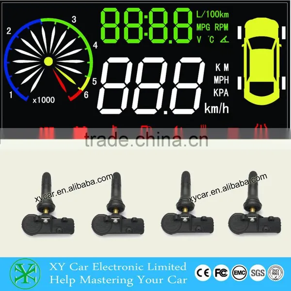 Car Wireless Tire Pressure Monitoring System and Car HUD Head up Display XY-TPMS230T photo-2