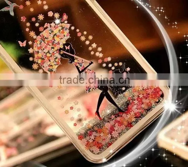 2016 New Arrive Beautiful Pattern Mobile Phone Moving Glitter Flash Light Case for Iphone photo-5