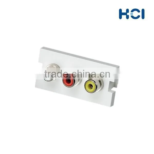 Bezel With Nickel-Plated RCA RGB Style Audio and Video Connector photo-4