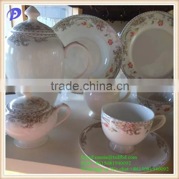 61pcs Bone China Dinnerware With Flower Decal photo-2