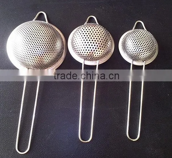Highly Polished Satin-finished 18/10 Stainless Steel Kitchen Utensils Skimmer Integrated Hanging Loop S63 photo-2