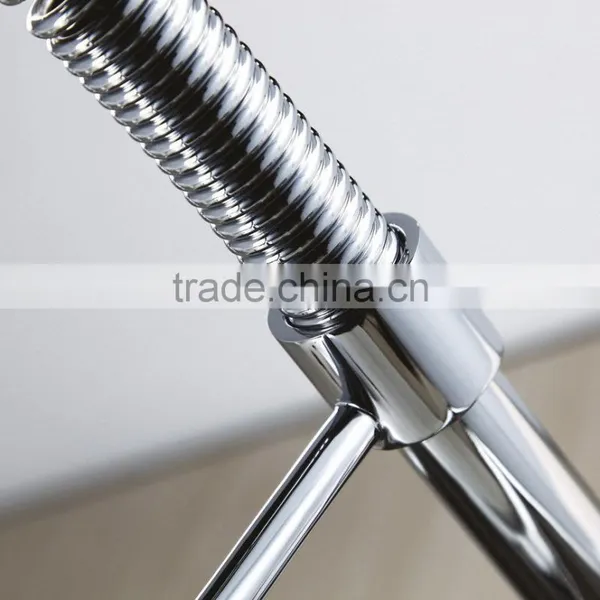 Classic Deck Mounted Single Hole Kitchen Pull Out Faucet Spring Spray Mixer Tap photo-5