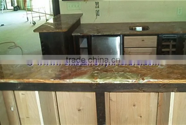 Hot Sale Popular MULTI GREEN ONYX COUNTERTOPS photo-2
