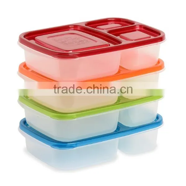 New Products 3 Compartment Plastic Bento Food Lunch Box photo-5