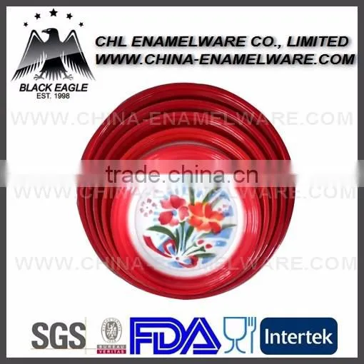 Plain Enamel Edged Enamel Round Tray photo-3