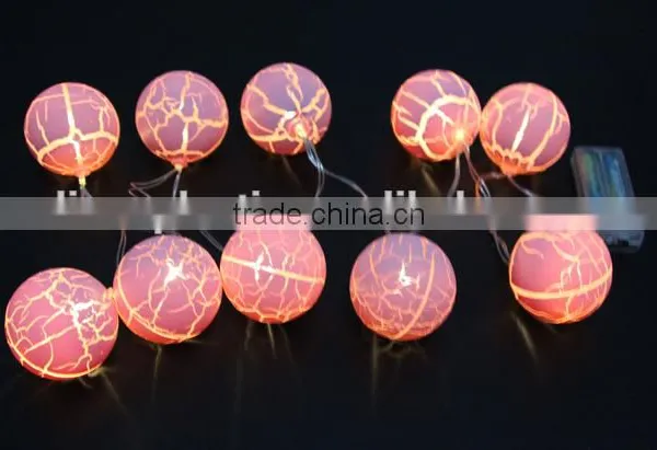 Home Decoration Paint Crack Shape Ball 10 Leds Battery Operated Led String Light photo-2