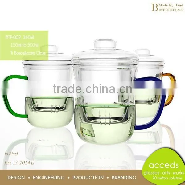 Microwavable Newest Design Modern Pyrex Glass Unique Tea Set photo-2