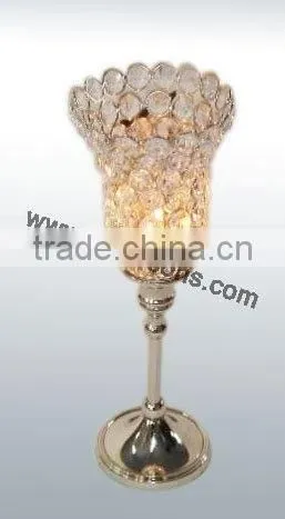 Crystal Candle Holder Stand With Metal , Crystal Tealight Holder Stand photo-2