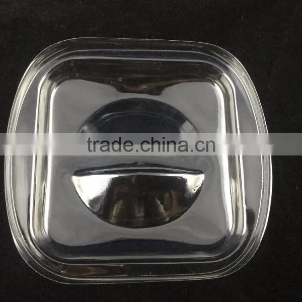 PET Lid for Salad Bowl, Easy Handle Plastic Lid, New Design Clear Lid for Ceramic Tableware photo-2