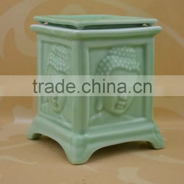 Factory Direct Ceramic Buddha Statue Aroma Oil Burner With Tealight Candle photo-2