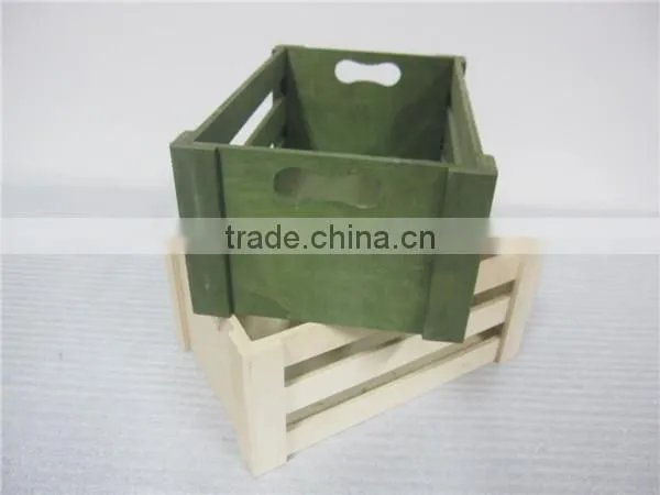 Green Color Plywood Wooden Crate for Milk Friut photo-6